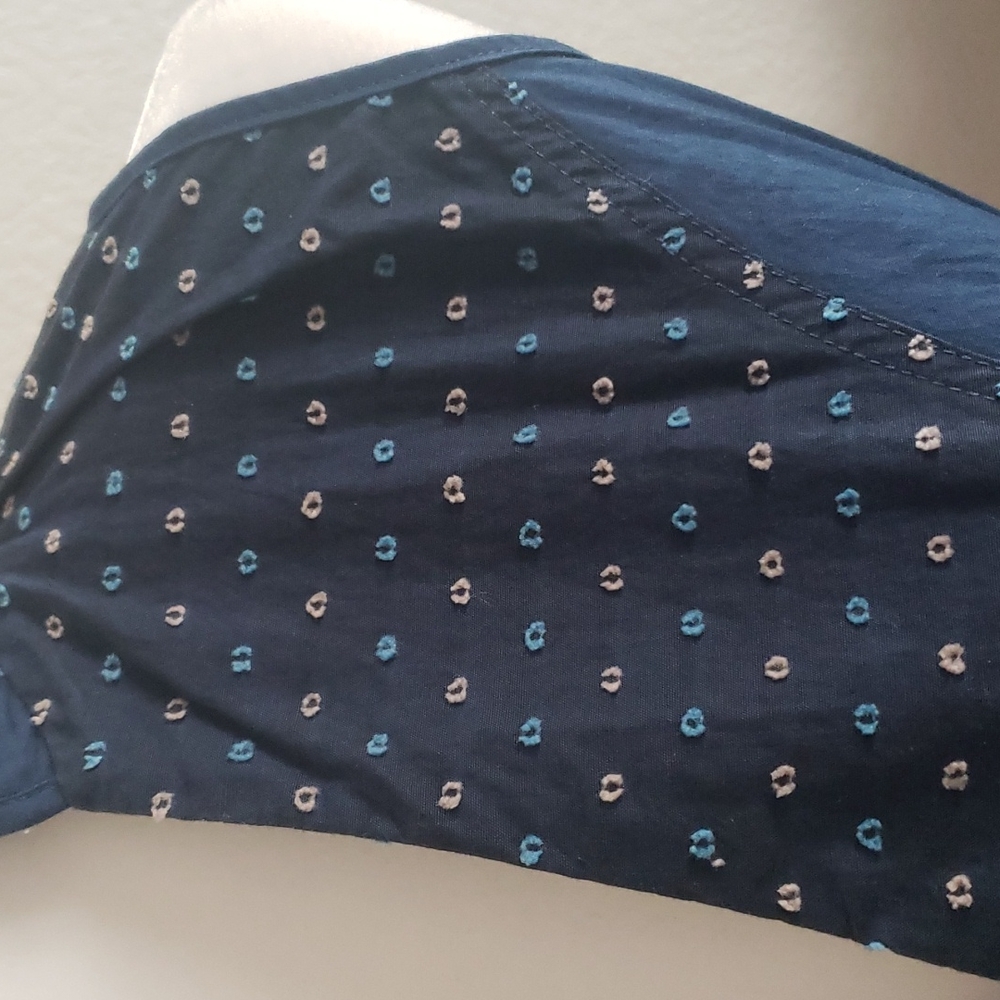 PLAINS & PRINTS KIMONO TOP IN NAVY BLUE / SIZE S - Picture 3 of 7